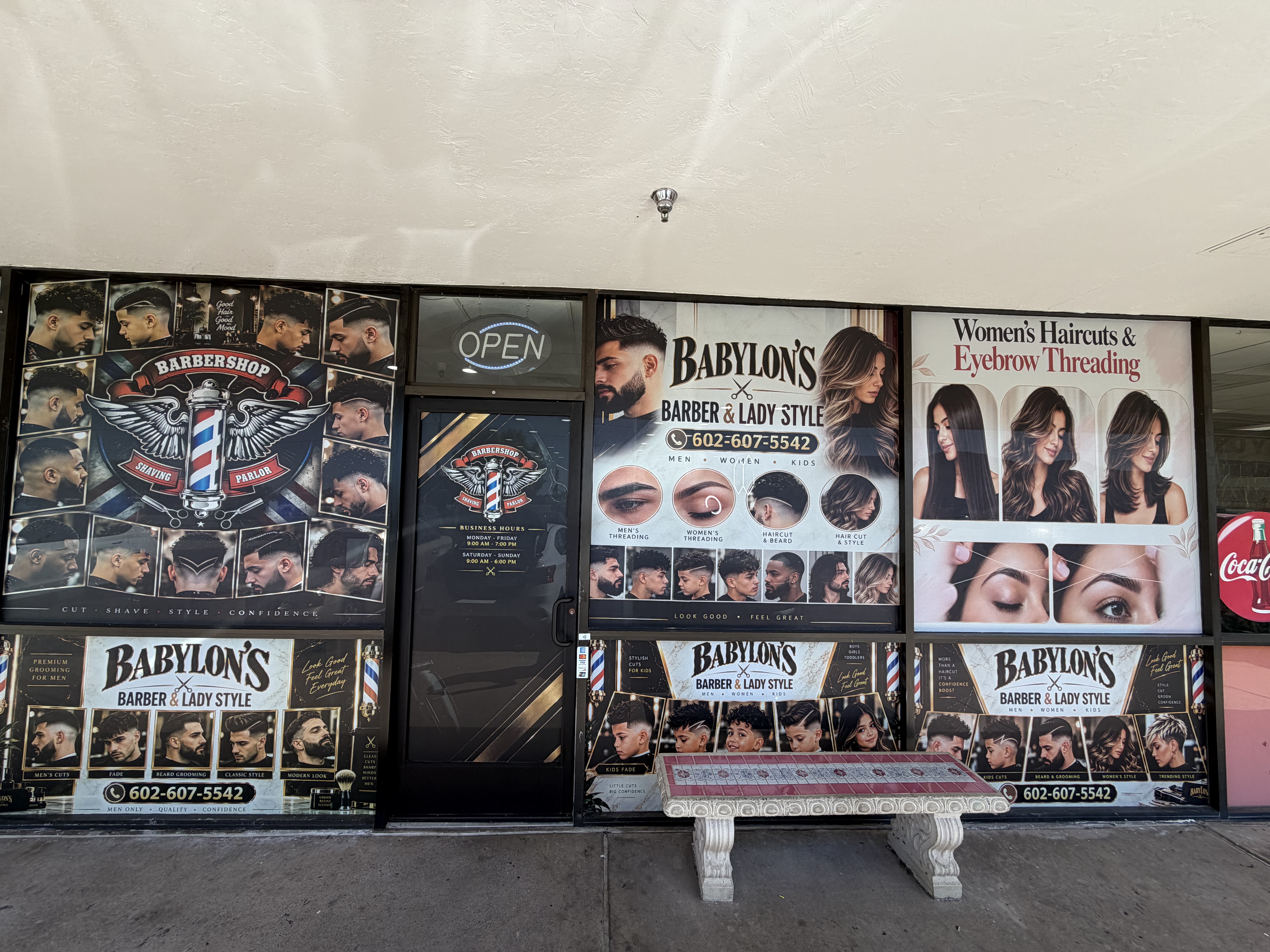 Babylon's Barber & Lady Style storefront in Glendale